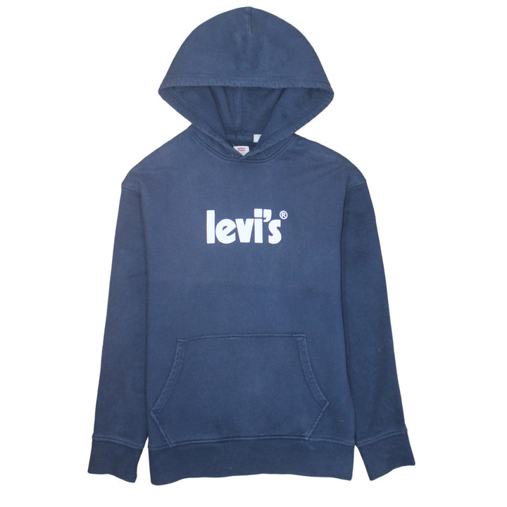 Levi's Men's Blue Relaxed Fit Pullover Logo Hoodie Medium