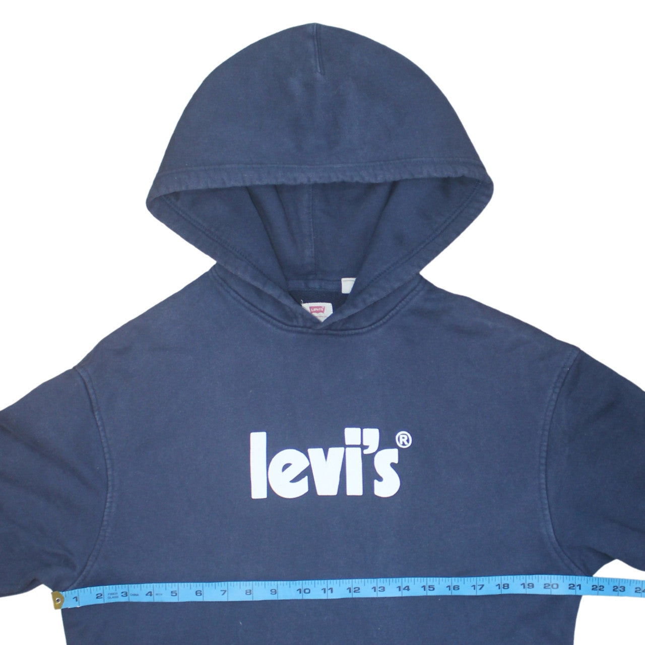Levi's Men's Blue Relaxed Fit Pullover Logo Hoodie Medium