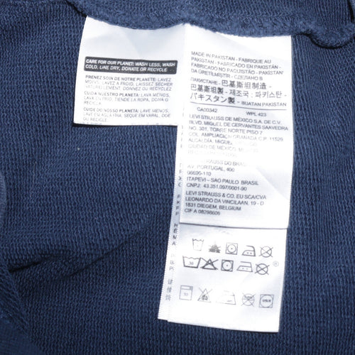 Levi's Men's Blue Relaxed Fit Pullover Logo Hoodie Medium