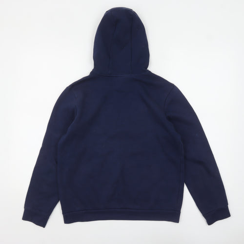 Adidas Boys Navy Blue Pullover Hoodie Size 13-14 Years Cotton Blend