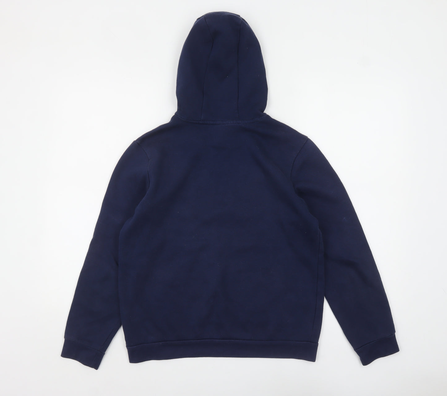 Adidas Boys Navy Blue Pullover Hoodie Size 13-14 Years Cotton Blend