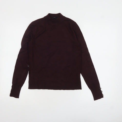 Nobody's Child Women's Purple Mock Neck Long Sleeve Jumper Size 8
