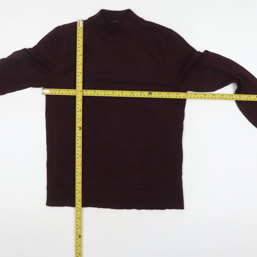 Nobody's Child Women's Purple Mock Neck Long Sleeve Jumper Size 8