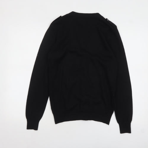 River Island Men's Black Wool Blend V-Neck Cardigan Size S