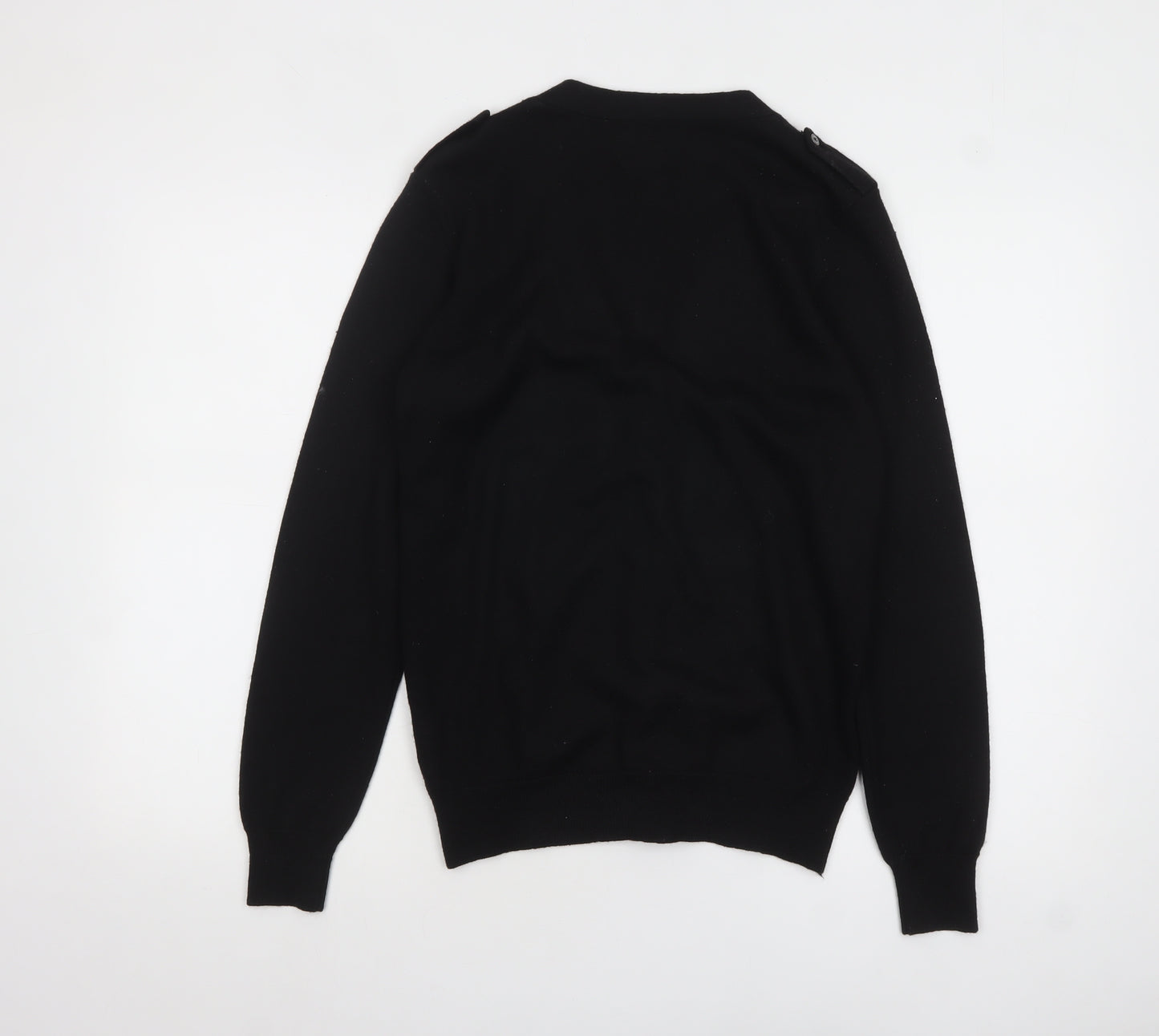 River Island Men's Black Wool Blend V-Neck Cardigan Size S