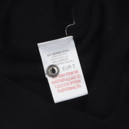 River Island Men's Black Wool Blend V-Neck Cardigan Size S