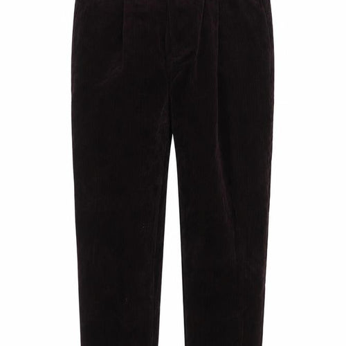Marks and Spencer Men's Brown Corduroy Trousers 38/29 Regular Fit
