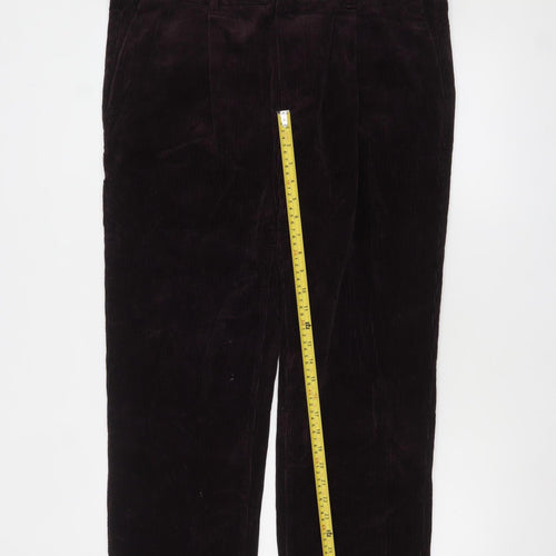 Marks and Spencer Men's Brown Corduroy Trousers 38/29 Regular Fit