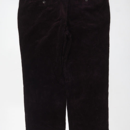 Marks and Spencer Men's Brown Corduroy Trousers 38/29 Regular Fit
