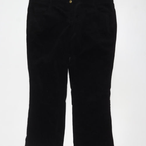 Next Women’s Black Corduroy Straight Chino Trousers Size 18