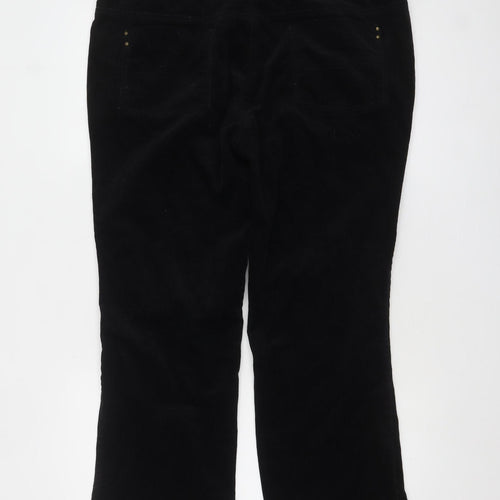 Next Women’s Black Corduroy Straight Chino Trousers Size 18