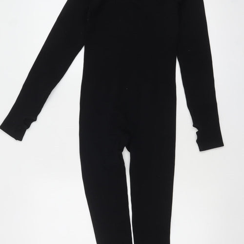MOOSLOVER Women’s Black Long Sleeve Slim Fit Catsuit Size S