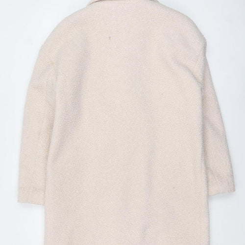 Marks and Spencer Women's Beige 10 Overcoat Fleece Lined Mid-Length