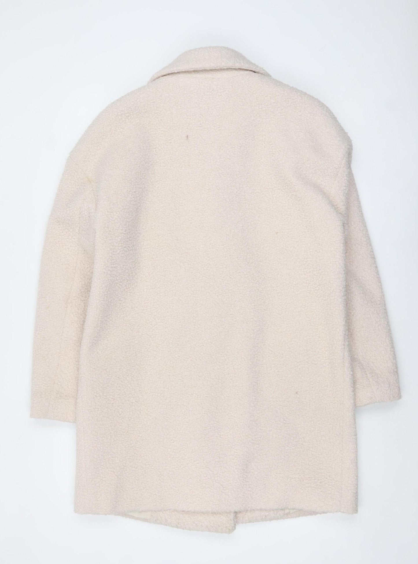 Marks and Spencer Women's Beige 10 Overcoat Fleece Lined Mid-Length