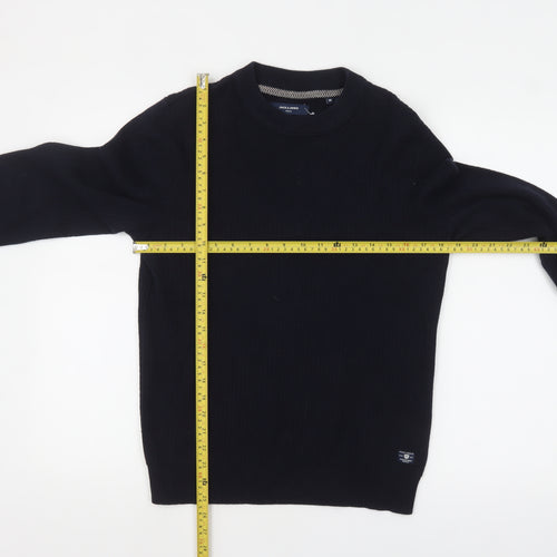 Jack & Jones Men's Black Cotton Crew Neck Pullover Jumper M