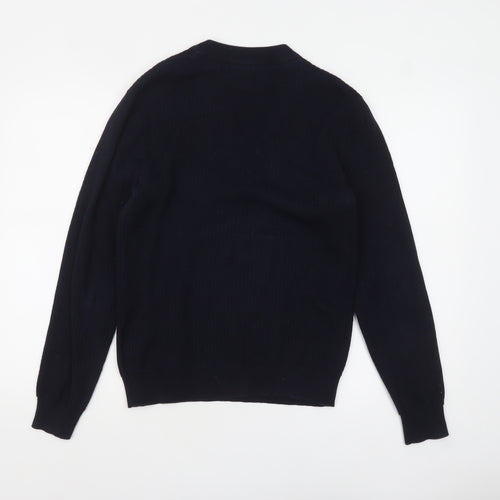 Jack & Jones Men's Black Cotton Crew Neck Pullover Jumper M