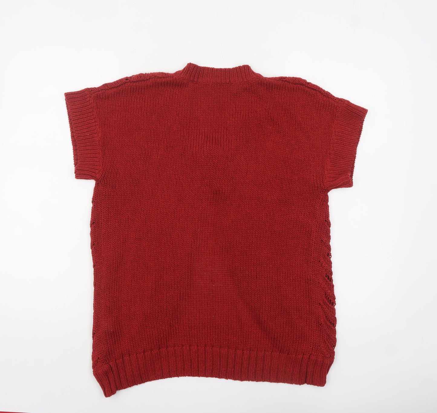 Marks and Spencer Women’s Red Open Knit Short Sleeve Cardigan Size 10
