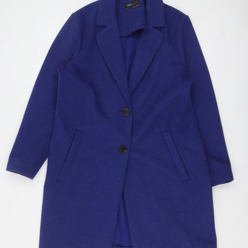Marks and Spencer Women Blue Mid-Length Coat Size 14 Classic Style