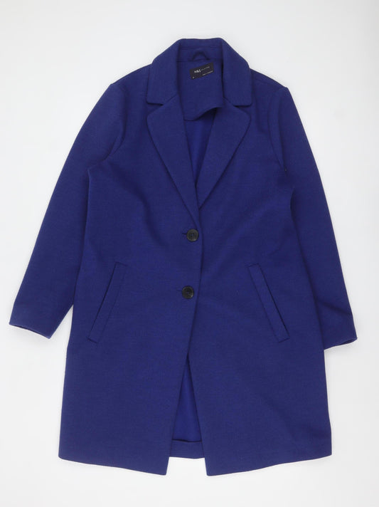 Marks and Spencer Women Blue Mid-Length Coat Size 14 Classic Style