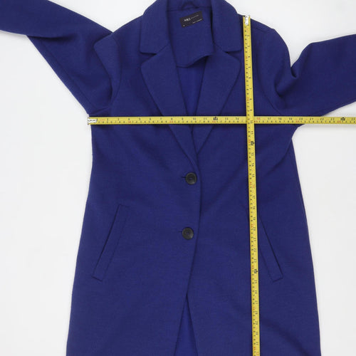 Marks and Spencer Women Blue Mid-Length Coat Size 14 Classic Style