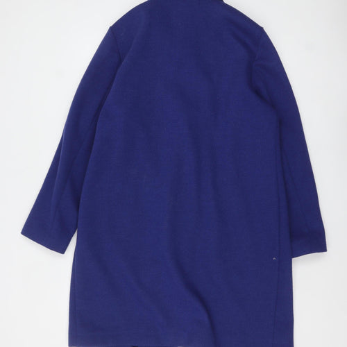 Marks and Spencer Women Blue Mid-Length Coat Size 14 Classic Style