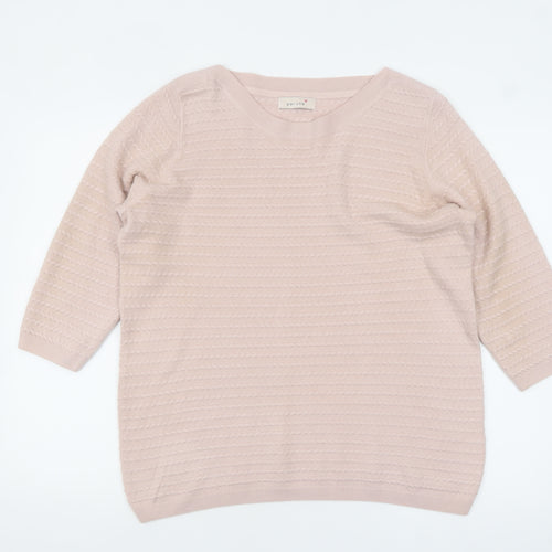 Marks and Spencer Women Pink Size 20 Crew Neck Acrylic Jumper