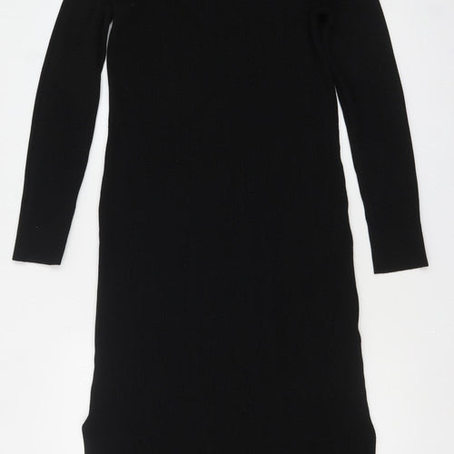 New Look Women’s Black Knit Bodycon Midi Dress Size 18