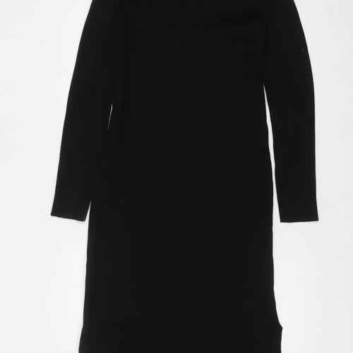 New Look Women’s Black Knit Bodycon Midi Dress Size 18