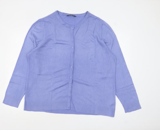 Bonmarché Women’s Purple Long Sleeve Cardigan Size 22 Knit