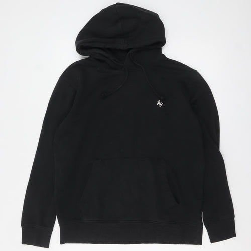 Jack & Jones Mens Black XL Pullover Hoodie Fleece Sweatshirt
