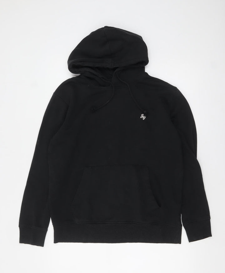 Jack & Jones Mens Black XL Pullover Hoodie Fleece Sweatshirt