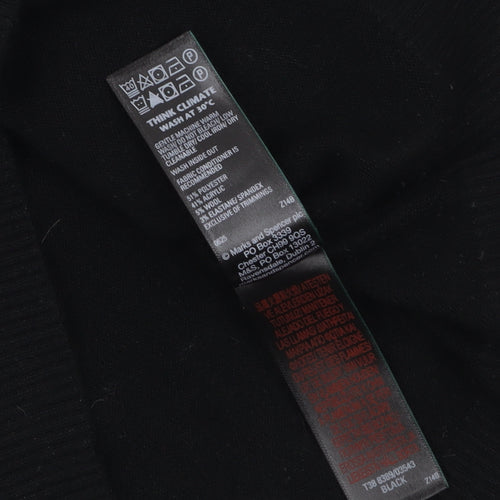 Marks and Spencer Women's Black Roll Neck Jumper Size S