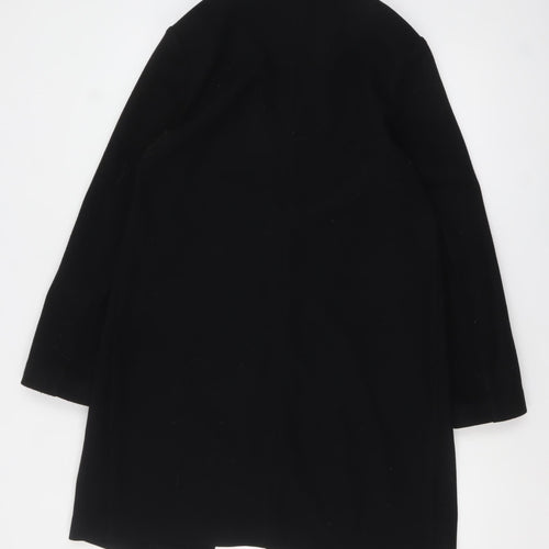 Marks and Spencer Women's Black Long Overcoat Size 10 Classic Style