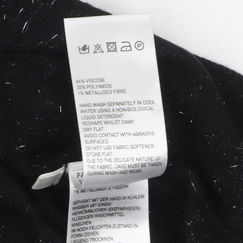 Whistles Women's Black Long Sleeve Crew Neck Pullover Jumper Size 10