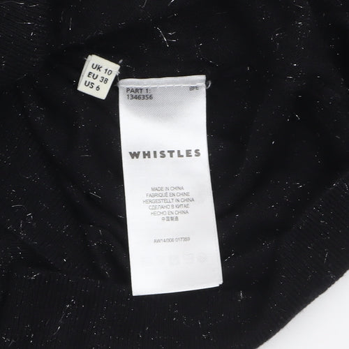 Whistles Women's Black Long Sleeve Crew Neck Pullover Jumper Size 10
