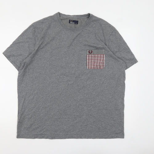 Fred Perry Men's Grey 2XL Classic Pocket T-Shirt