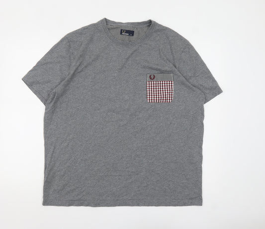 Fred Perry Men's Grey 2XL Classic Pocket T-Shirt