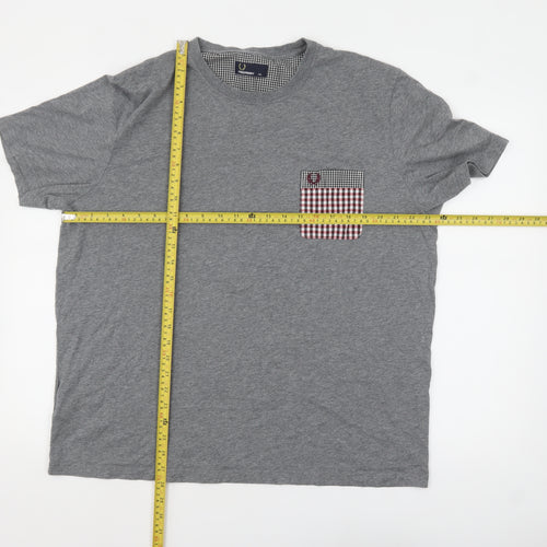Fred Perry Men's Grey 2XL Classic Pocket T-Shirt
