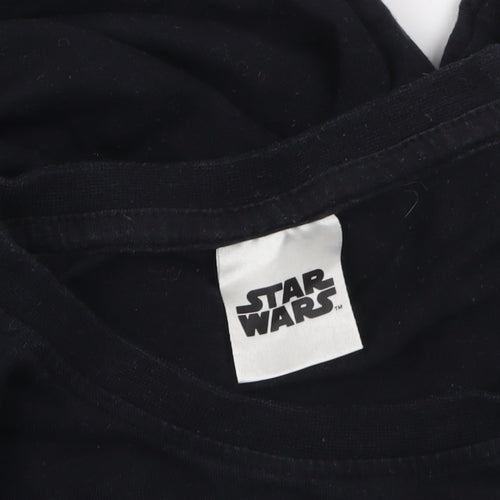 Star Wars Men's Black Cotton Graphic T-Shirt L