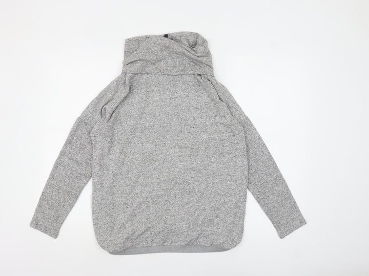 Phase Eight Women Grey Cowl Neck Long Sleeve Tunic Top UK 12
