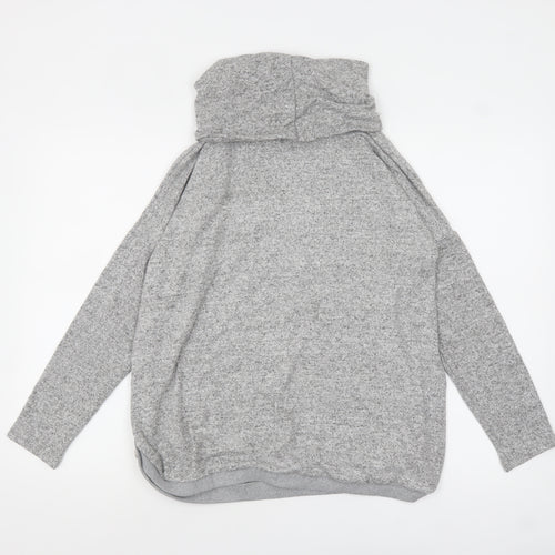 Phase Eight Women Grey Cowl Neck Long Sleeve Tunic Top UK 12
