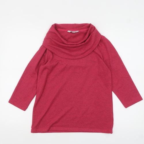 Penny Plain Women Pink Cowl Neck Tunic Top Size 8