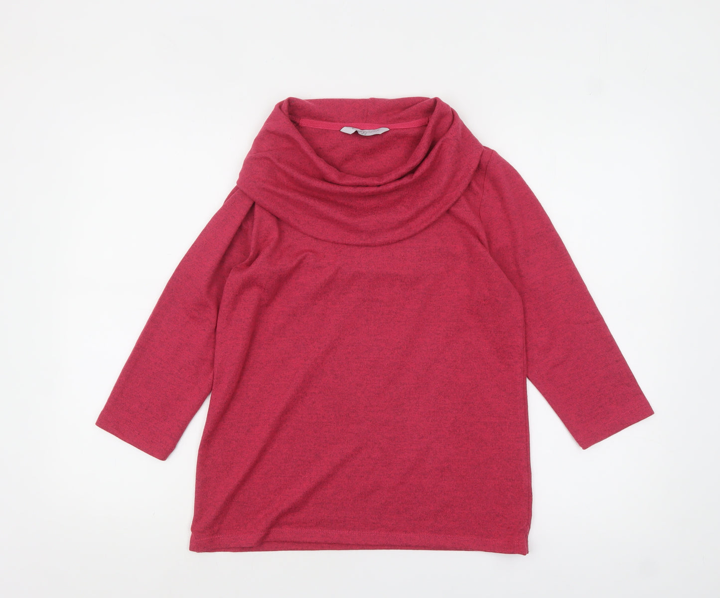 Penny Plain Women Pink Cowl Neck Tunic Top Size 8