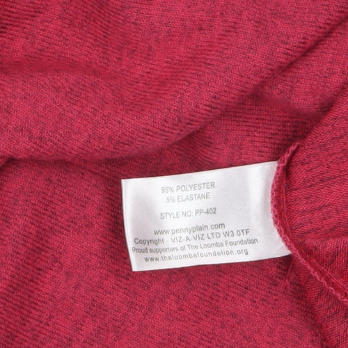 Penny Plain Women Pink Cowl Neck Tunic Top Size 8