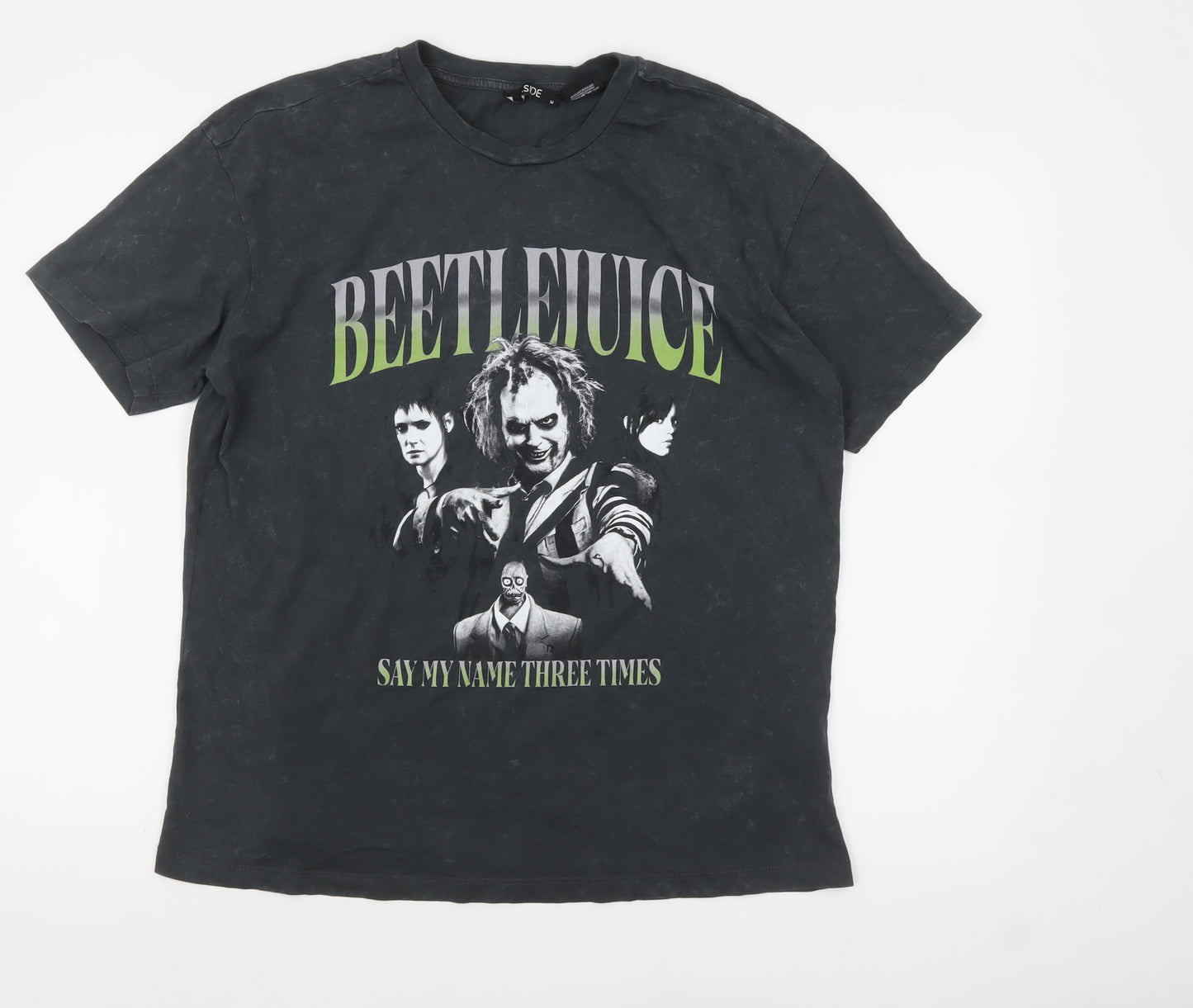 XSIDE Men’s Black Beetlejuice Graphic T-Shirt M Regular Fit
