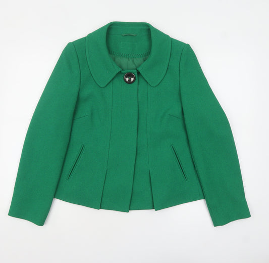 Marks and Spencer Women's Green Short Jacket UK 12 Classic Style