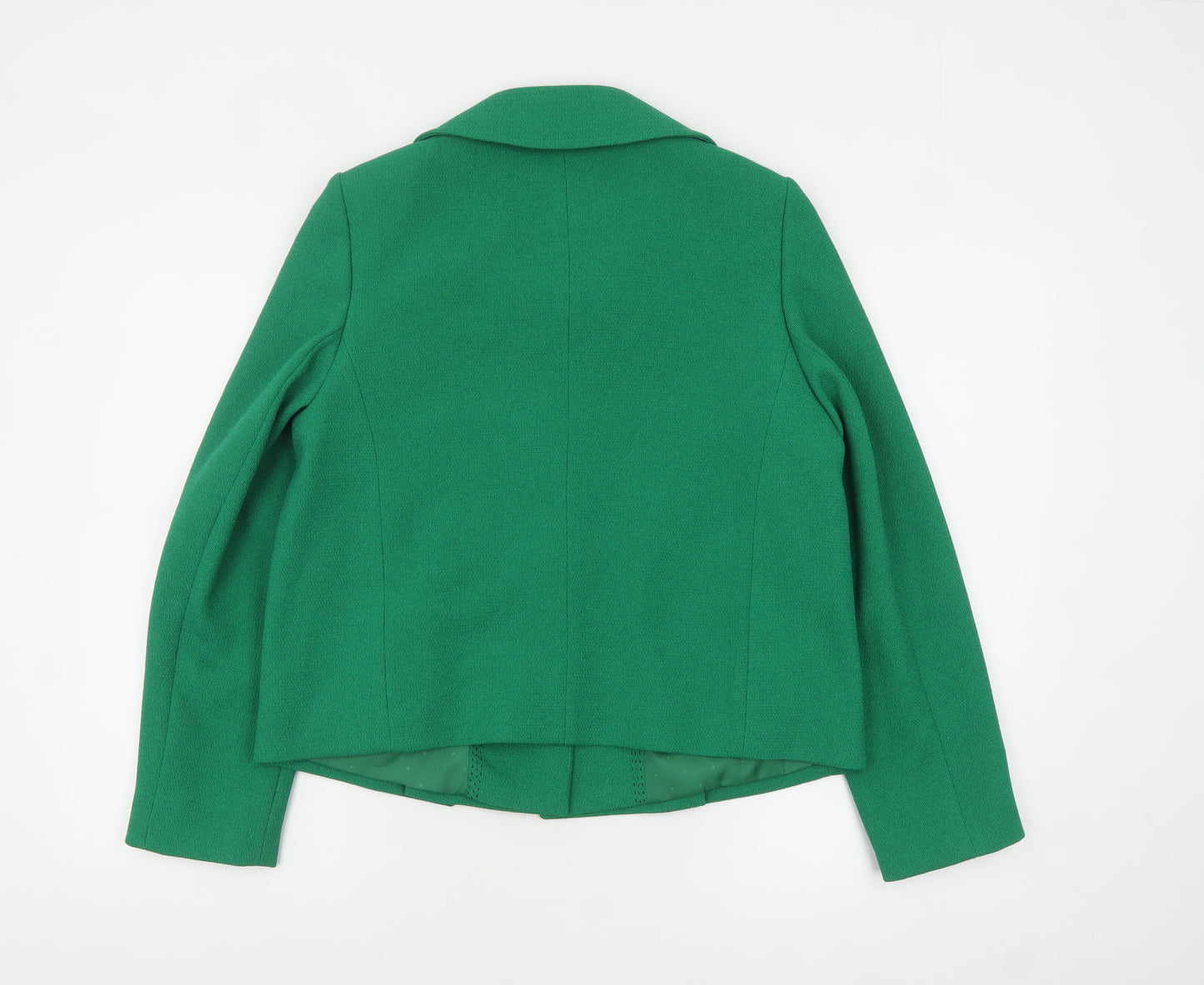 Marks and Spencer Women's Green Short Jacket UK 12 Classic Style