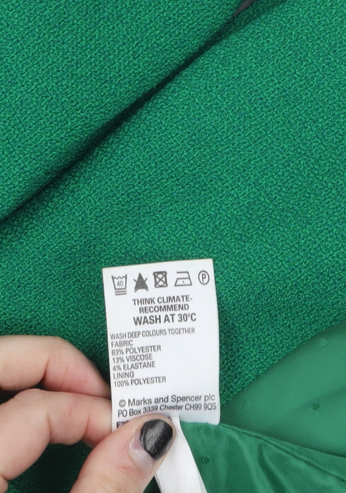 Marks and Spencer Women's Green Short Jacket UK 12 Classic Style