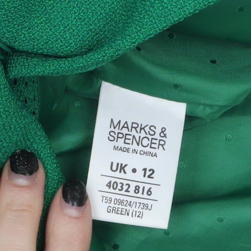 Marks and Spencer Women's Green Short Jacket UK 12 Classic Style