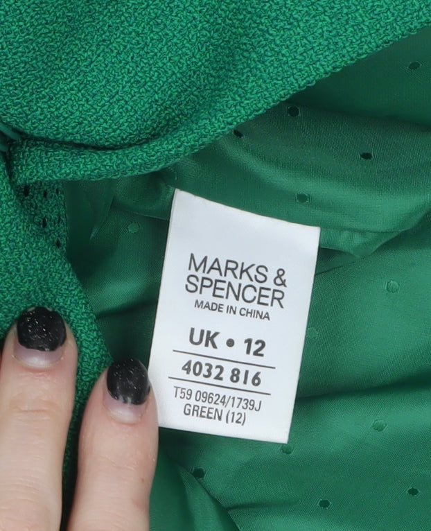 Marks and Spencer Women's Green Short Jacket UK 12 Classic Style